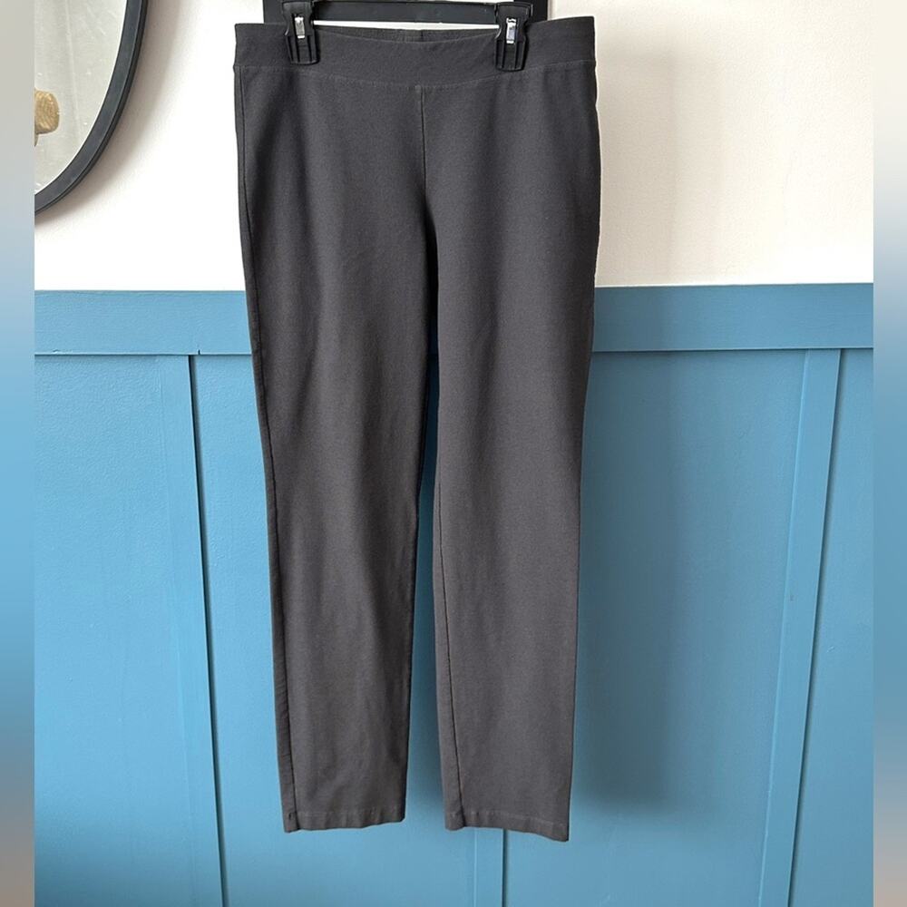 Eileen Fisher Crepe Ankle Pants XS Gray Stretch Slim Pull On